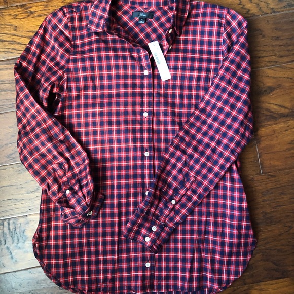 NWT J. Crew Classic fit twill plaid shirt - Picture 5 of 8